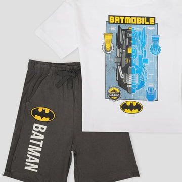 Royal Disney Boys Short Sets Batman Boys Shorts Sets- White