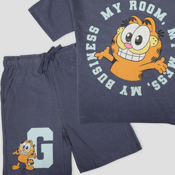 Royal Disney Boys Short Sets Garfield Boys Shorts Sets- Navy Blue