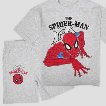 Royal Disney Boys Short Sets Spiderman Boys Shorts Sets- Grey