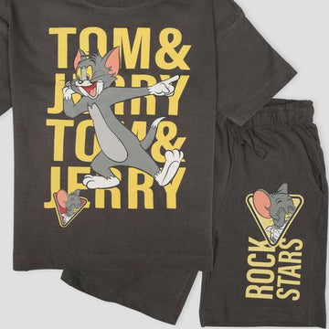 Royal Disney Boys Short Sets Tom & Jerry Boys Shorts Sets- Black