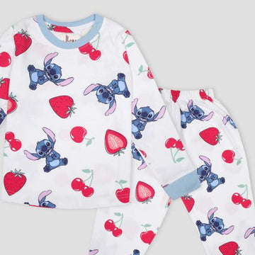 Royal Disney Girls Sets Snitch Strawberry Girls Full Sleeves Pajama Set- Blue