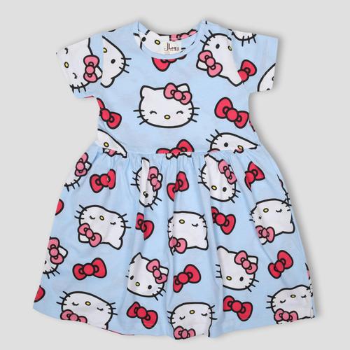 Royal Girls_Frock Hello Kitty Girls Frock - Blue