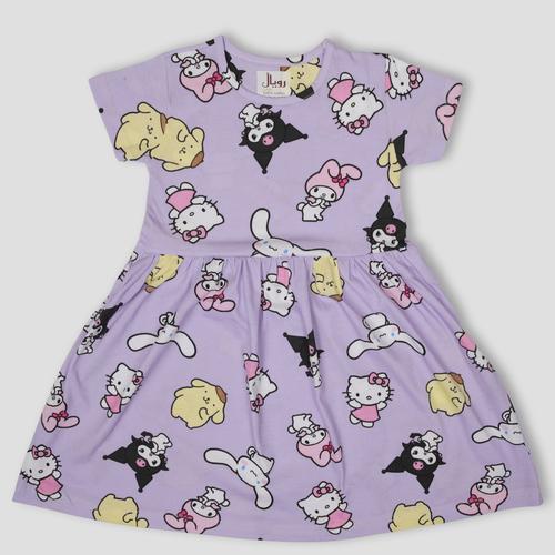 Royal Girls_Frock Kuromi Girls Frock - Purple