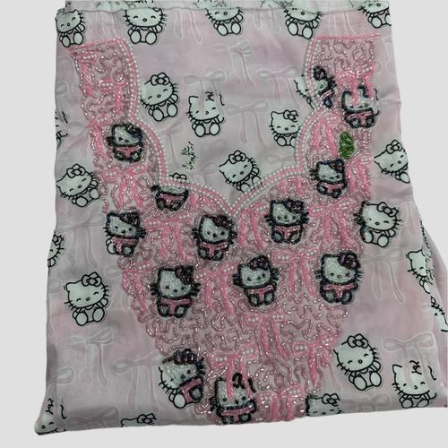 Royal Girls mukhawir Hello Kitty Girls Embroidered Mukhawir - Pink