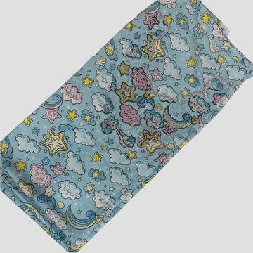 Royal Girls mukhawir Stars & Cloud Embroidered Girls Mukhawir - Blue