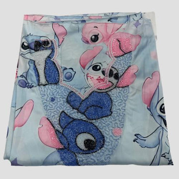 Royal Girls mukhawir Stitch Embroidered Girls Mukhawir - Blue