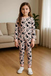 Royal Girls Sets Black Cat Girl Full Sleeves Pajama Sets- Pink