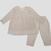 Royal Girls Sets 3 yr Blossom Boquete Girls Full Sleeves Pajama Set- Brown
