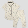 Royal Girls Sets Bunny Girls Button Pajama Set - Offwhite