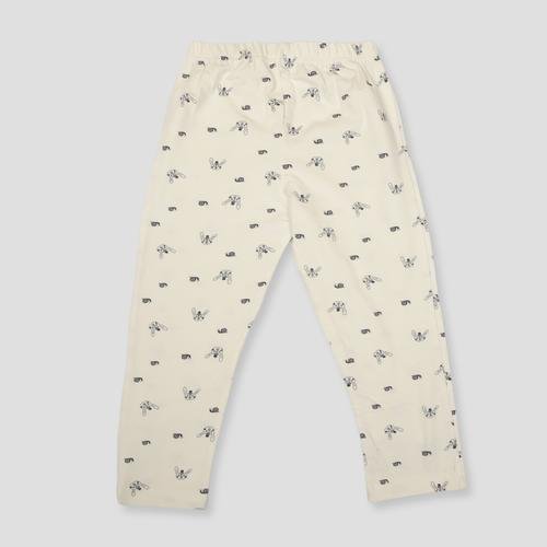 Royal Girls Sets Bunny Girls Button Pajama Set - Offwhite