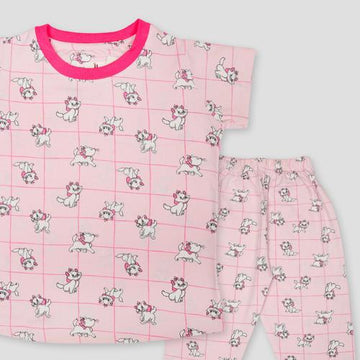 Royal Girls Sets Cat Marie Girl Pajama Set - Pink