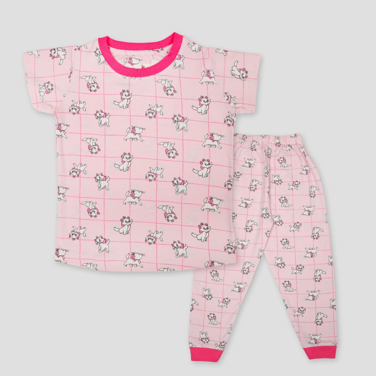 Royal Girls Sets Cat Marie Girl Pajama Set - Pink