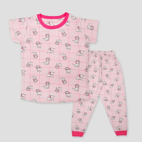Royal Girls Sets Cat Marie Girl Pajama Set - Pink