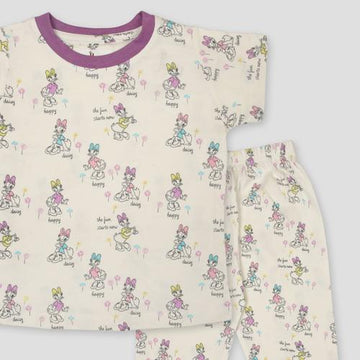 Royal Girls Sets Daisy Girl Pajama Set - Offwhite