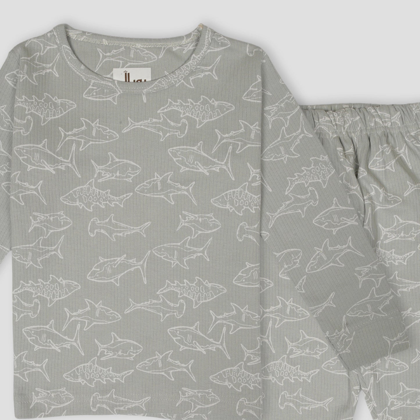 Royal Girls Sets Dolphin Girls Full Sleeves Pajama Set - Grey