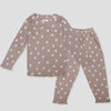 Royal Girls Sets 3 yr Double Heart Girls Full Sleeves Pajama Set- Brown