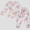 Royal Girls Sets Elephant Girls Full Sleeves Pajama Set - Pink
