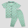 Royal Girls Sets Flamingo Girls Button Pajama Set - Green