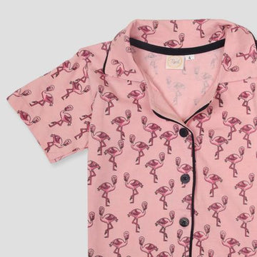 Royal Girls Sets Flamingo Girls Button Pajama Set - Pink