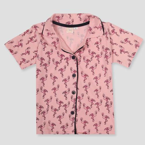Royal Girls Sets Flamingo Girls Button Pajama Set - Pink