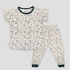 Royal Girls Sets Floral Girls Pajama Set - OffWhite