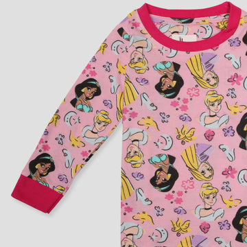 Royal Girls Sets Jasmine Girls Full Sleeves Pajama Set - Pink