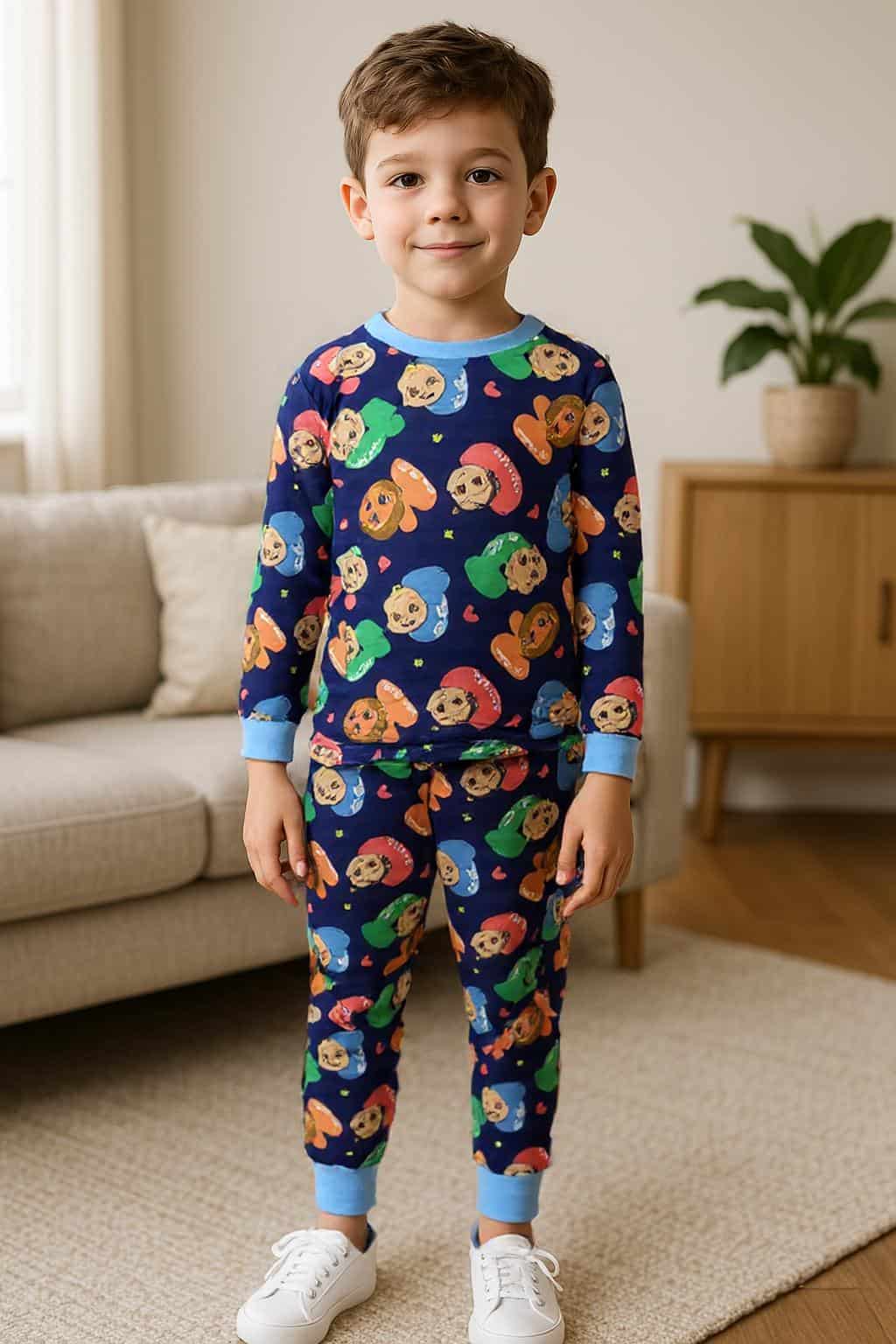 Royal Girls Sets JJ CECE Unisex Full Sleeves Pajama Set- Blue