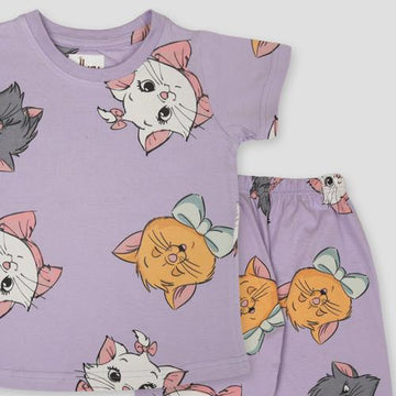 Royal Girls Sets Kitty Girl Pajama Set - Purple