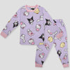 Royal Girls Sets Kuromi Girls Full Sleeves Pajama Set - Purple