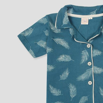 Royal Girls Sets Leaf Girls Button Pajama Set - Green