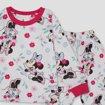 Royal Girls Sets Minnie Girls Full Sleeves Pajama Set - Pink