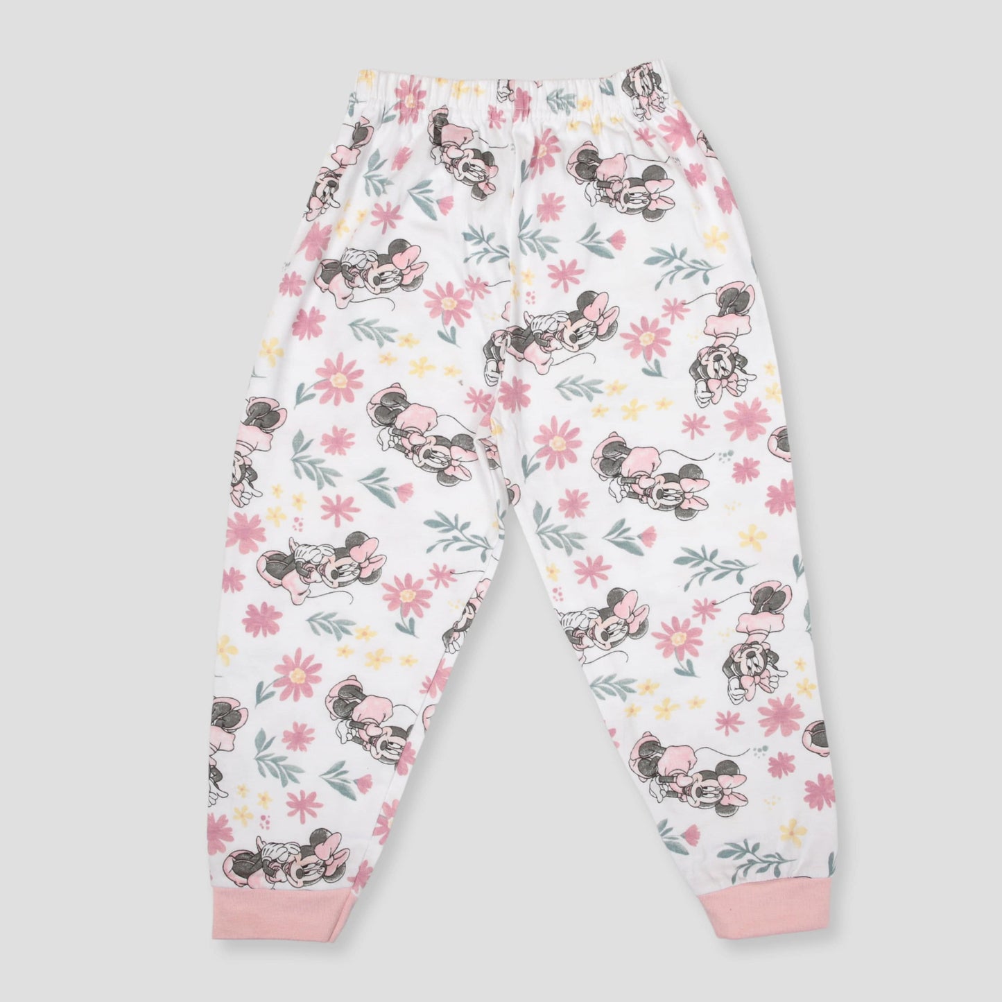 Royal Girls Sets Minnie Girls Full Sleeves Pajama Set - White