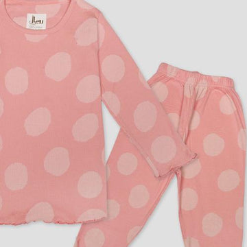 Royal Girls Sets Patch Girls Full Sleeves Pajama Set- Pink