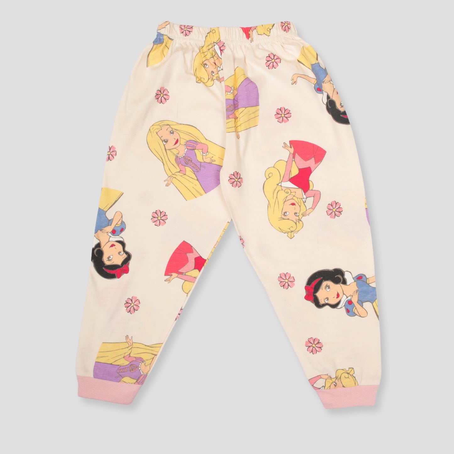 Royal Girls Sets Princess Girls Full Sleeves Pajama Set - Cream