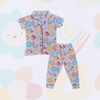 Royal Girls Sets Rainbow Girls Button Pajama Set - Multicolor