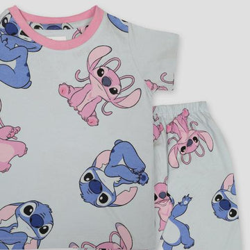 Royal Girls Sets Stitch Girl Pajama Set - Grey