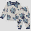 Royal Girls Sets Stitch Girls Full Sleeves Pajama Set - Blue