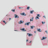 Royal Girls Sets Stitch Girls Full Sleeves Pajama Set - Pink