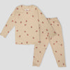 Royal Girls Sets Strawberry Girls Full Sleeves Pajama Set - Brown