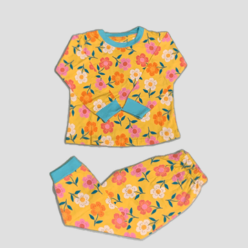 Royal Girls Sets Sunshine Girls Full sleeves Pajama Set - Yellow