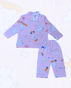 Royal Girls Sets Teddy Girls Woven Rayon Button Pajama Set - Pink