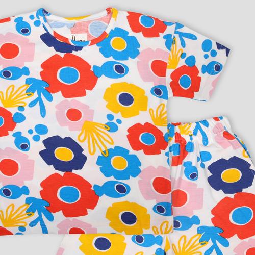 Royal Girls Shorts set Floral Girls Shorts Set - Multi color