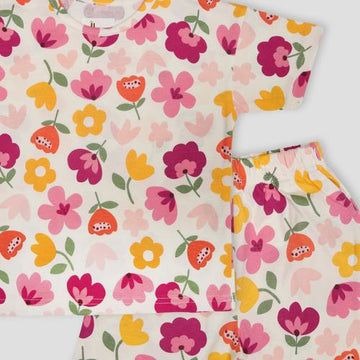 Royal Girls Shorts set Flower Girl Shorts Set - Pink