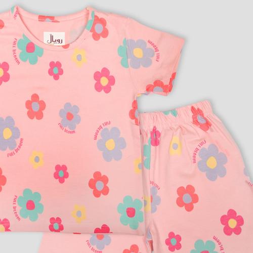 Royal Girls Shorts set Flower Girls Shorts Set - Peach