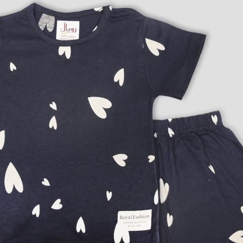 Royal Girls Shorts set Heart Girls Shorts Set - Black