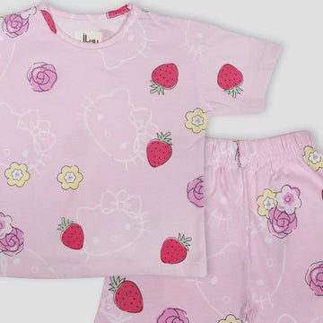 Royal Girls Shorts set Strawberry Girls Shorts Set - Pink