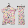Royal Women Pajama Set Flower Women Front Button Pajama Set - Multi
