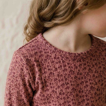 Rosewood Dreams Girl Pajama Set - Brown