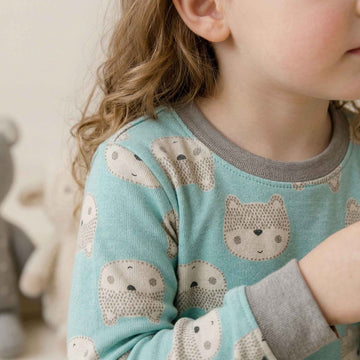 Goodnight Giggles Girl Pajama Set - Blue