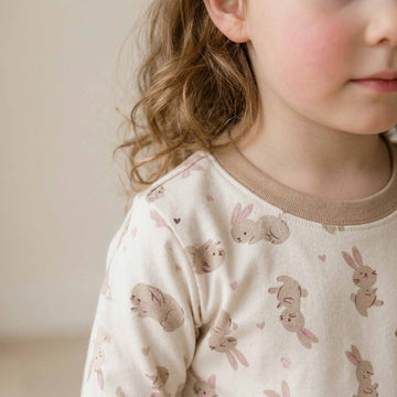 Snug As Bug Girl Pajama Set - Cream